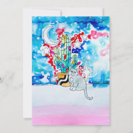 Tarjeta de vacaciones de gato gruñón