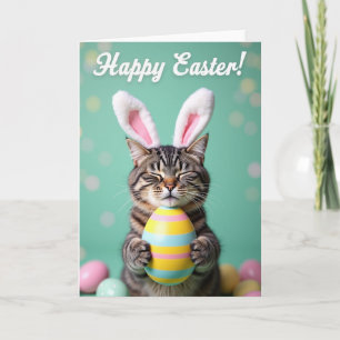 Tarjeta de vacaciones de gato lindo de primavera