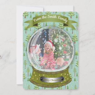 Tarjeta de vacaciones de Globe de Nieve de Inviern