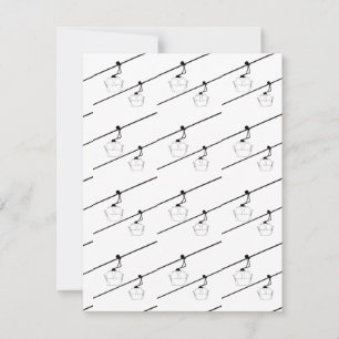 Tarjeta de vacaciones de góndolas negras.