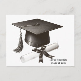 Tarjeta de vacaciones de graduación elegante