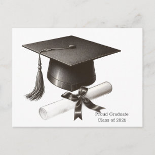 Tarjeta de vacaciones de graduación elegante