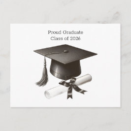 Tarjeta de vacaciones de graduación elegante