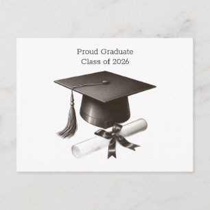 Tarjeta de vacaciones de graduación elegante