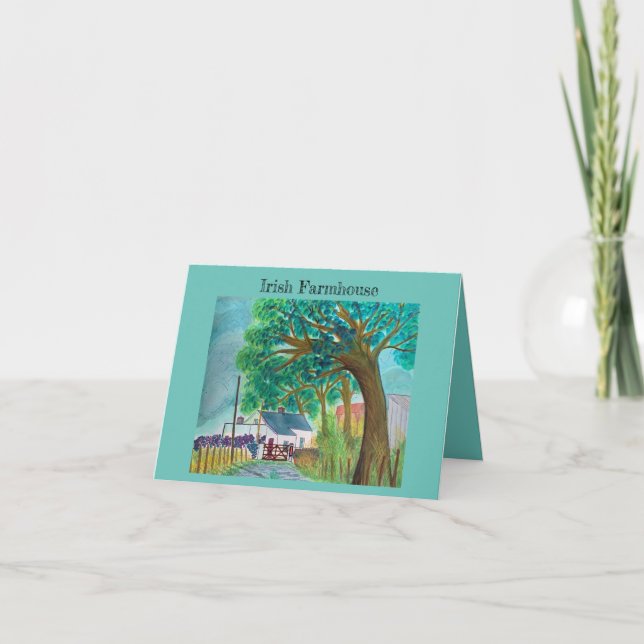 Tarjeta de vacaciones de granja irlandesa (Anverso)