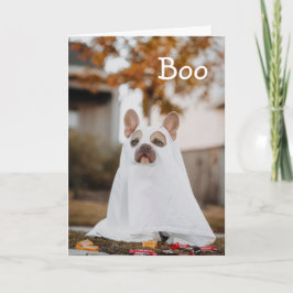 Tarjeta de vacaciones de Halloween para perro fant