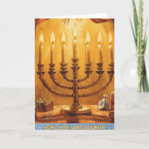 Tarjeta de vacaciones de Hanukkah Feliz Amor Risa