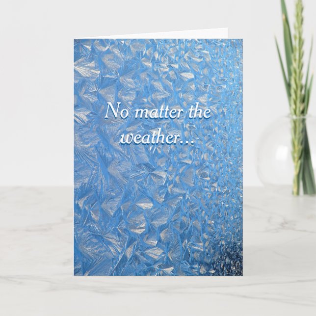 Tarjeta de vacaciones de helado de invierno - Dese (Anverso)