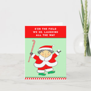 Tarjeta de vacaciones de hockey sobre hierba