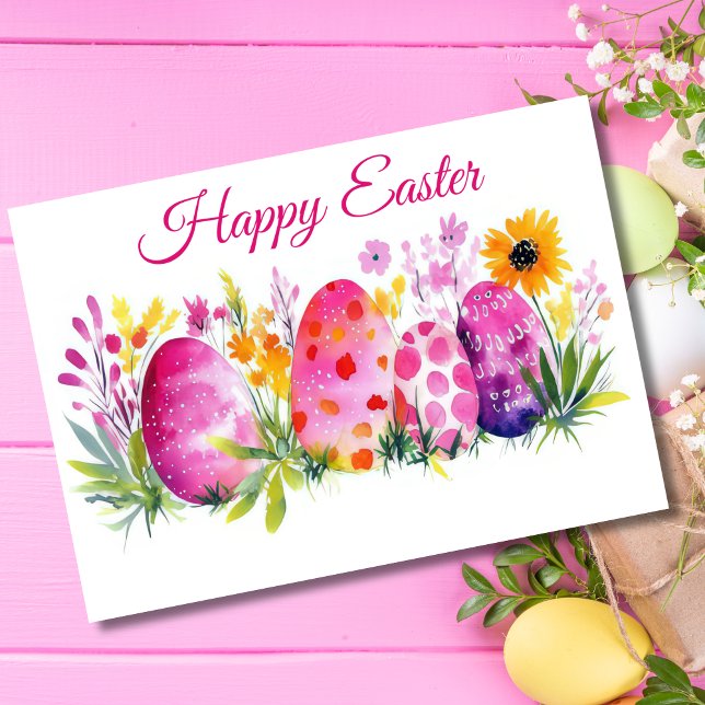 Tarjeta de vacaciones de huevo de pascua floral de (Subido por el creador)