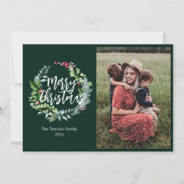 tarjeta de vacaciones de invierno con fotos de veg