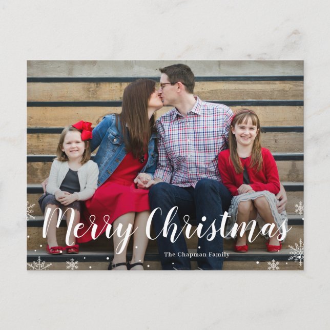 Tarjeta de vacaciones de invierno con saludo de te (Anverso)