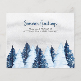 Tarjeta de vacaciones de invierno de Budget Pine T
