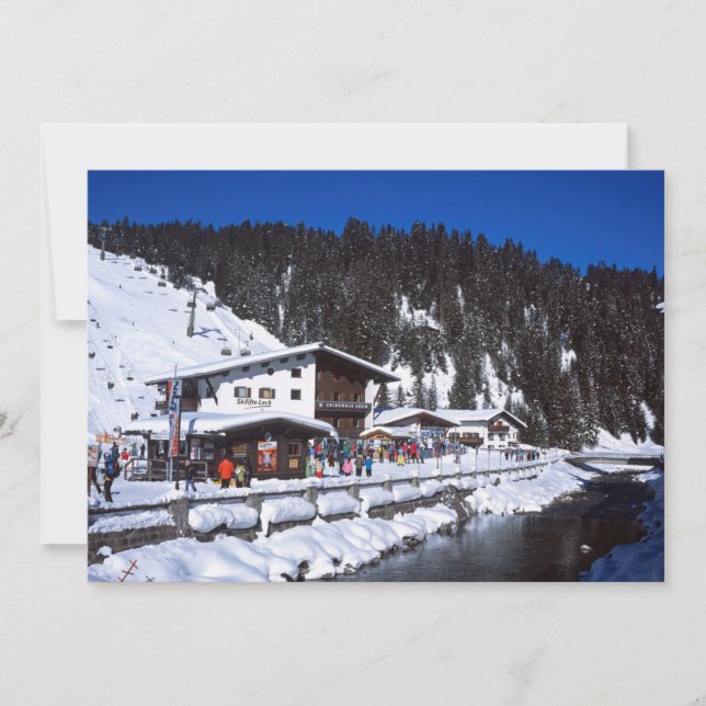 Tarjeta de vacaciones de invierno de Lech Austria (Anverso)