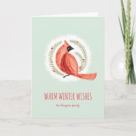 Tarjeta de vacaciones de invierno doblada del card