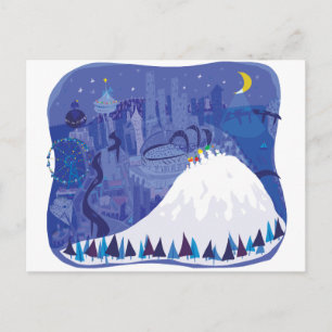 tarjeta de vacaciones de invierno en blanco de Sea