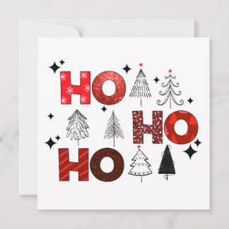 Tarjeta de vacaciones de invierno Ho Ho Ho Ho Ho R