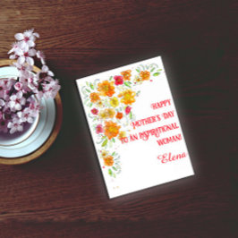 Tarjeta de vacaciones de jardín simple acuarela pa