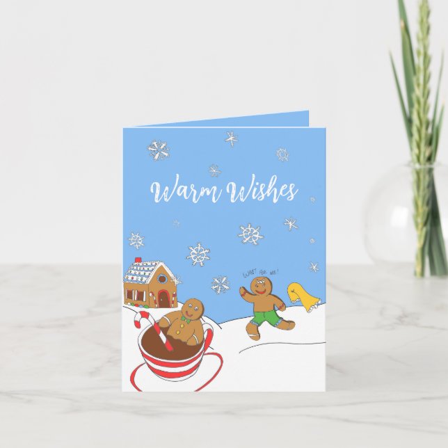 Tarjeta de vacaciones de jengibre, relájate estas  (Anverso)