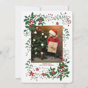 Tarjeta de vacaciones de Jolly Holly Photo
