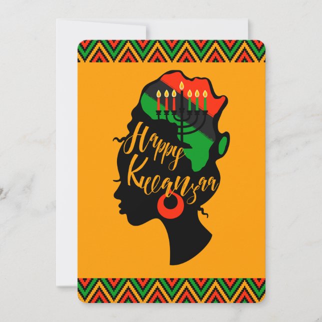 Tarjeta de vacaciones de Kwanzaa (Anverso)