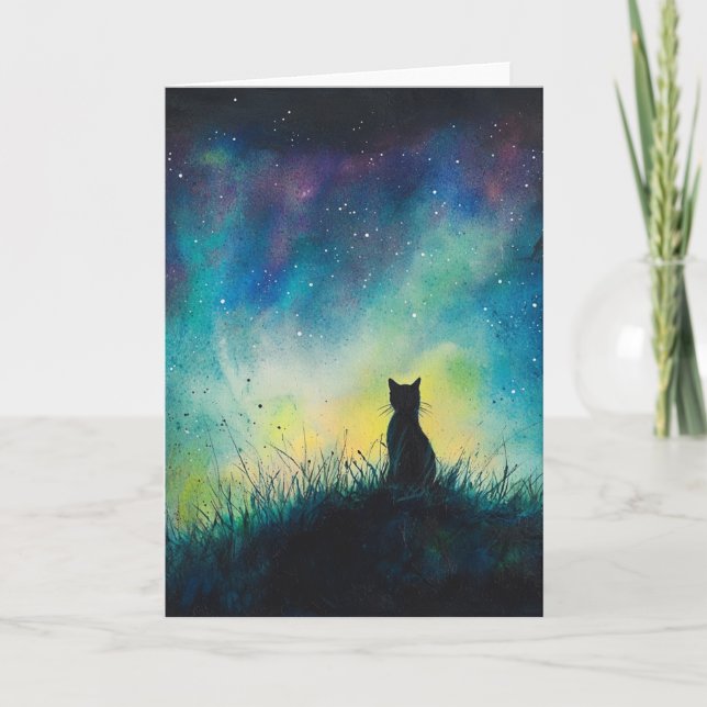 Tarjeta de vacaciones de la Aurora Boreal (Anverso)