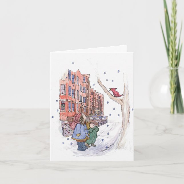 Tarjeta de vacaciones de la canción de invierno (Anverso)