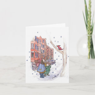 Tarjeta de vacaciones de la canción de invierno