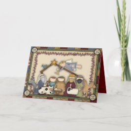 Tarjeta de vacaciones de la escena de la Natividad