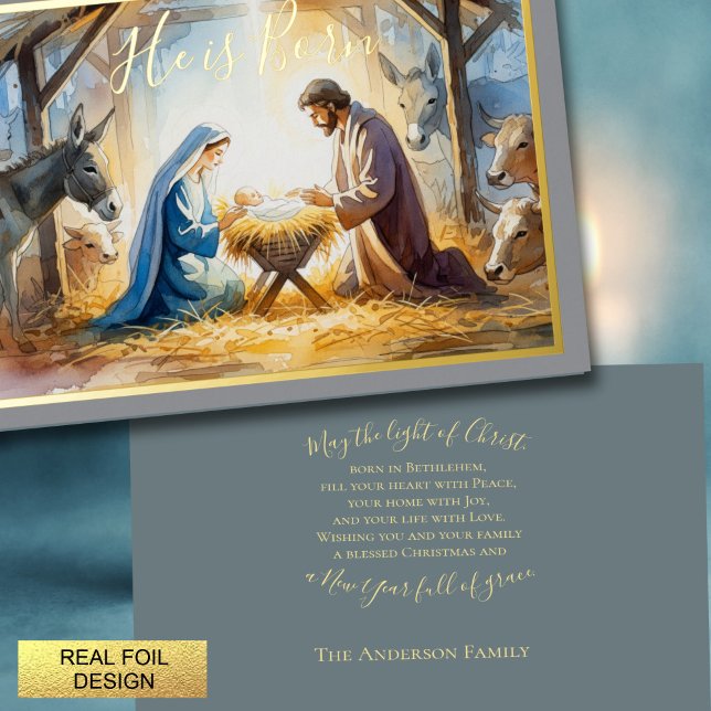Tarjeta de vacaciones de la escena de natividad de (Subido por el creador)