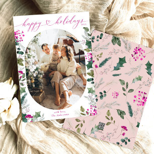 Tarjeta de vacaciones de la familia Minimal y Rosa