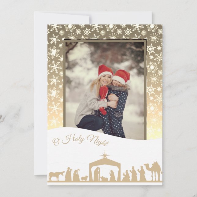 Tarjeta de vacaciones de la foto de Natividad (Anverso)