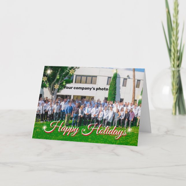 Tarjeta de vacaciones de la foto de su empresa (Anverso)