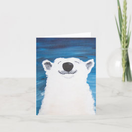 Tarjeta de vacaciones de la sonrisa del oso polar