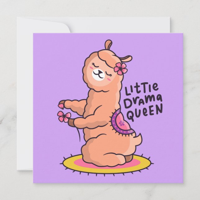 Tarjeta de vacaciones de Llama (Anverso)