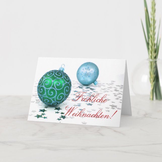 Tarjeta de vacaciones de los navidades Fröhliche W (Anverso)