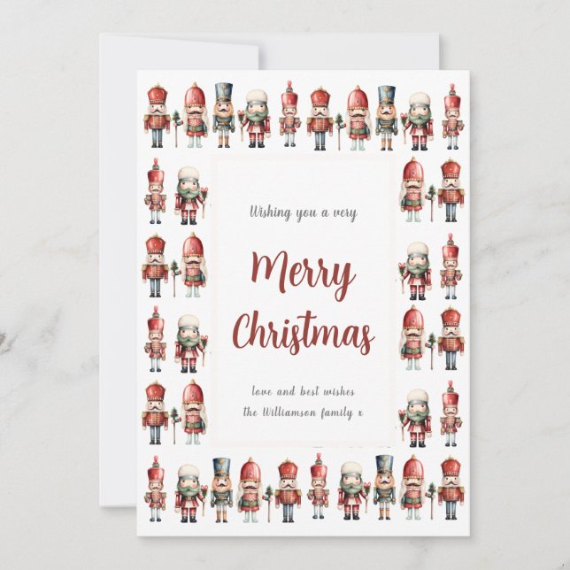 Tarjeta de vacaciones de los Navidades Nutcracker  (Anverso)