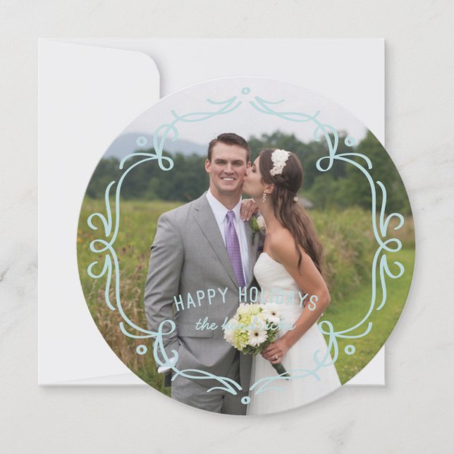 Tarjeta de vacaciones de marco decorativo - Cielo (Anverso)