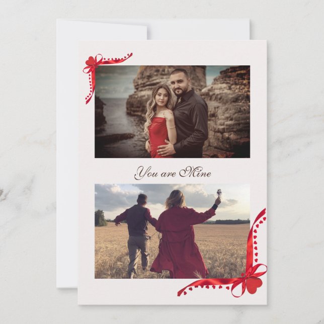 Tarjeta de vacaciones de marco fotográfico de cint (Anverso)
