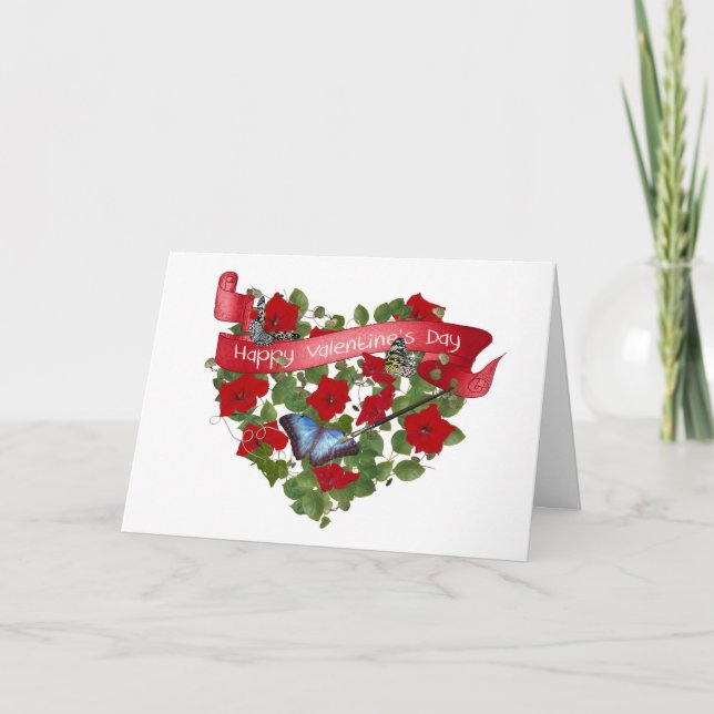 Tarjeta de vacaciones de mariposa pintada con San  (Anverso)
