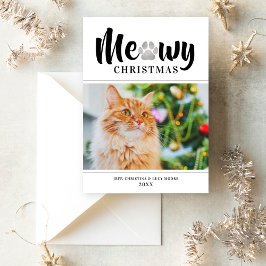 Tarjeta de vacaciones de Mascota de felinos Meowy 
