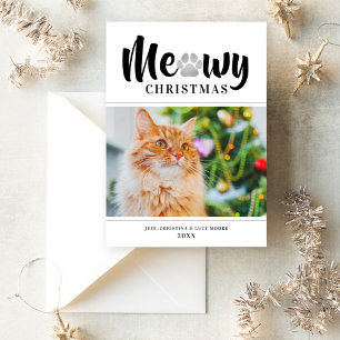 Tarjeta de vacaciones de Mascota de felinos Meowy