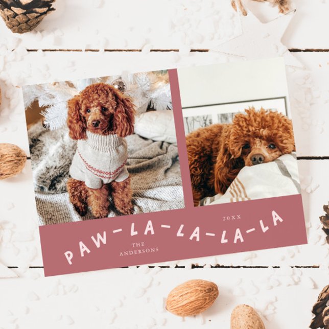Tarjeta de vacaciones de Mascota Paw-La-La-La-La-L (Subido por el creador)