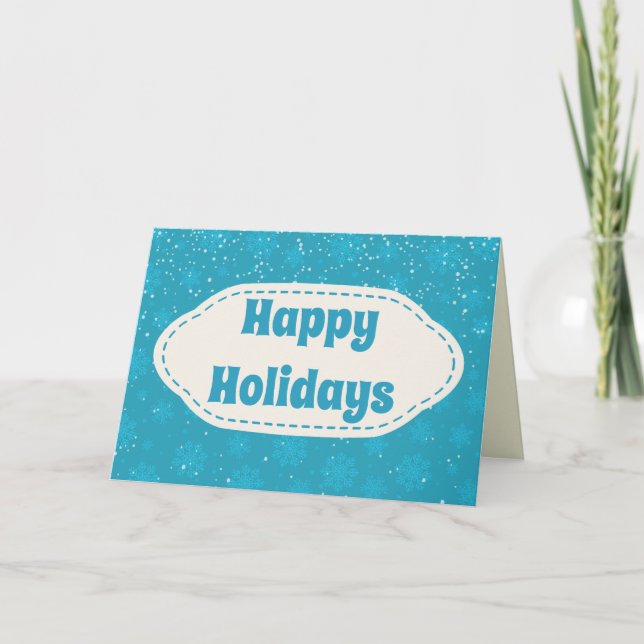 Tarjeta de vacaciones de mensaje de personalizado (Anverso)
