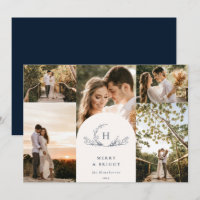 Tarjeta de vacaciones de Monograma Orgánico 5