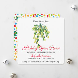 tarjeta de vacaciones de muérdago de Navidad