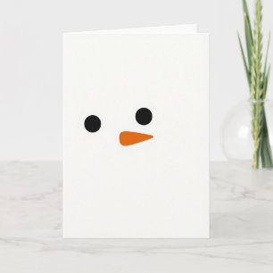 Tarjeta de vacaciones de muñeco de nieve lindo