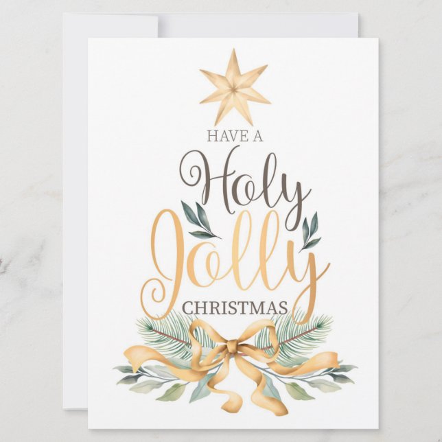 Tarjeta de vacaciones de Navidad (Anverso)
