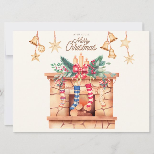 Tarjeta de vacaciones de Navidad (Anverso)