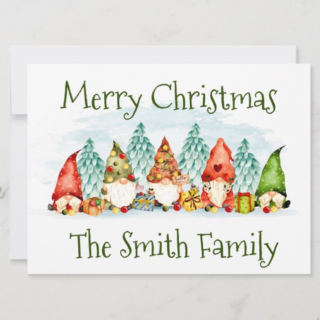 Tarjeta de vacaciones de Navidad (Anverso)